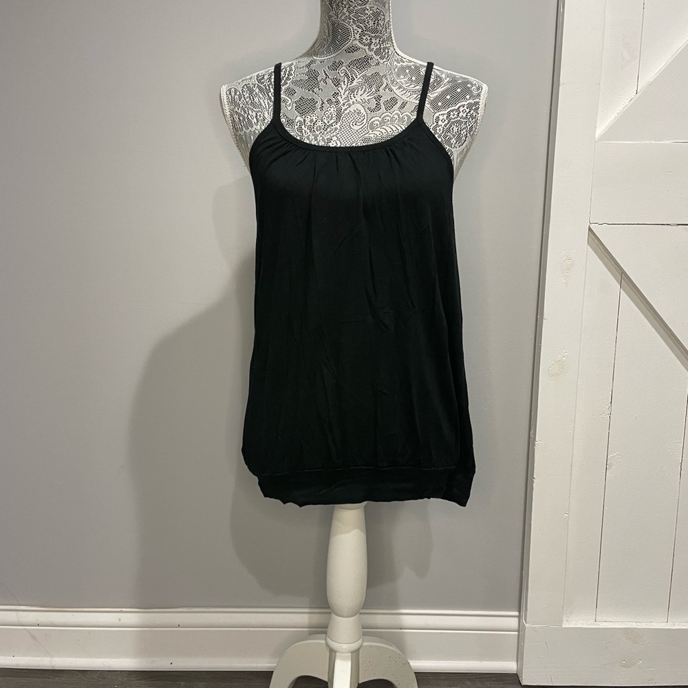 Mystic Black Relaxed Camisole Tank Top